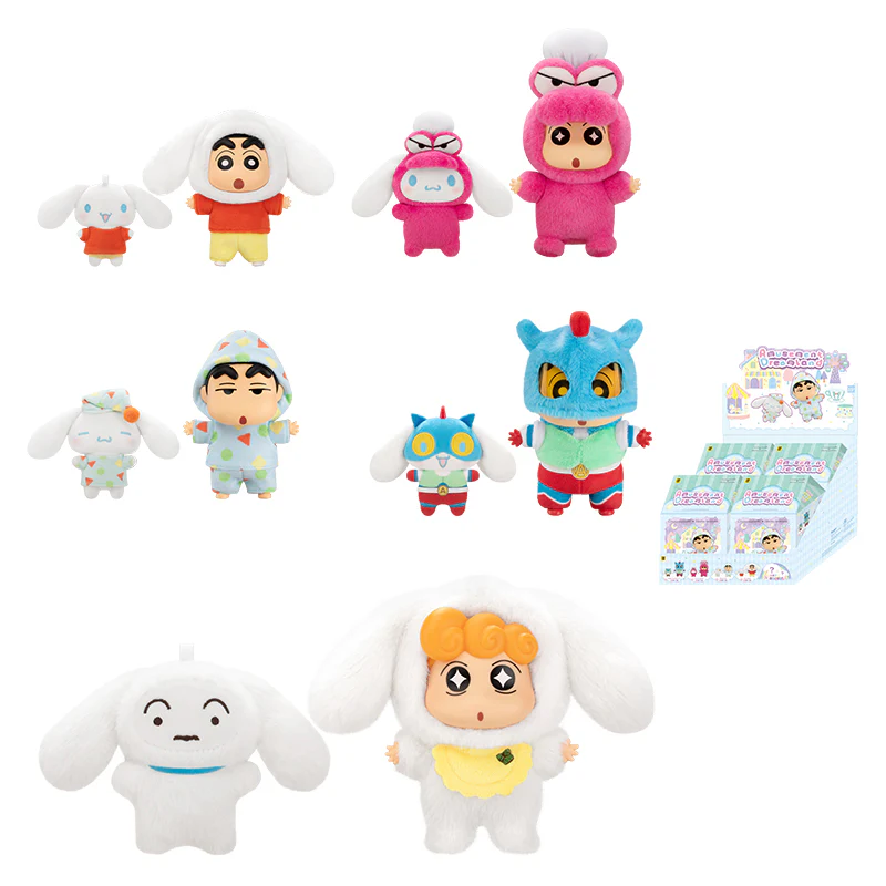 Cinnamoroll X CRAYON SHINCHAN Amusement Dreamland Series Viny and Plush Combo Keychain Blind Box - Image 13