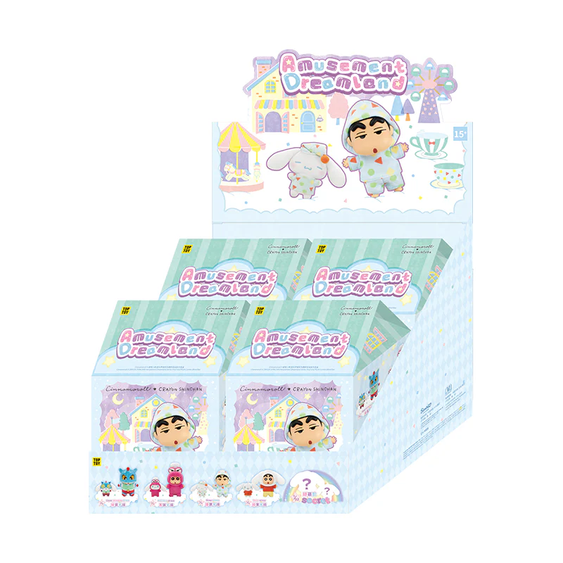 Cinnamoroll X CRAYON SHINCHAN Amusement Dreamland Series Viny and Plush Combo Keychain Blind Box - Image 15