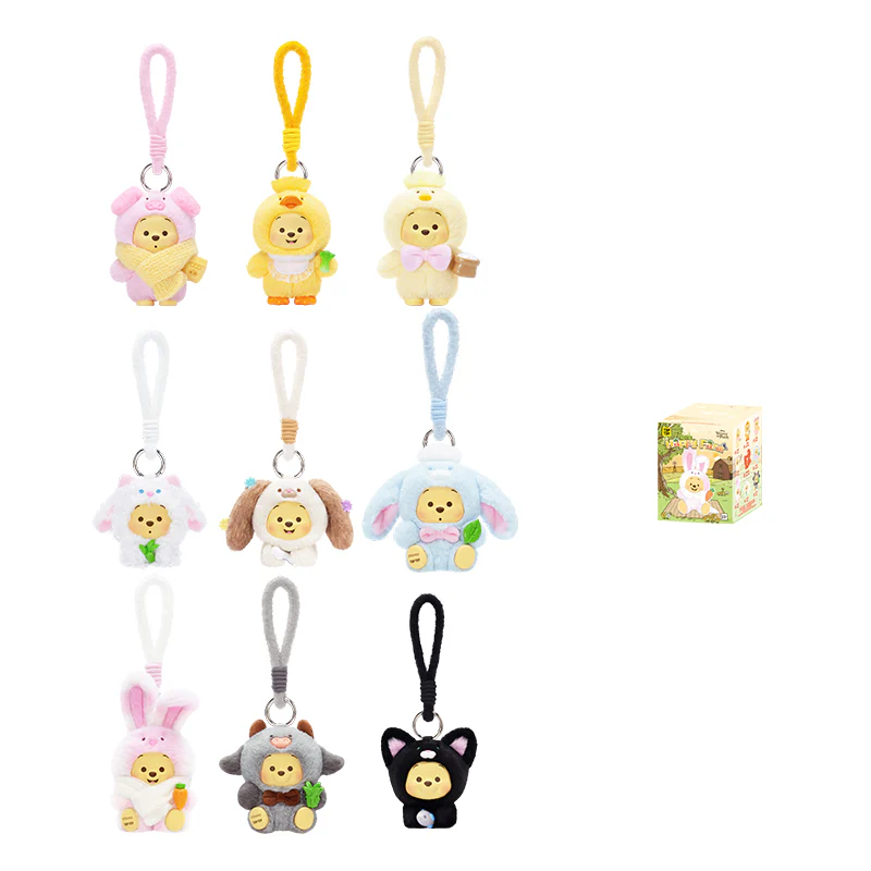 Disney Winnie the Pooh Happy Farm Series Figure Plush Keychain Blind Box - Image 14