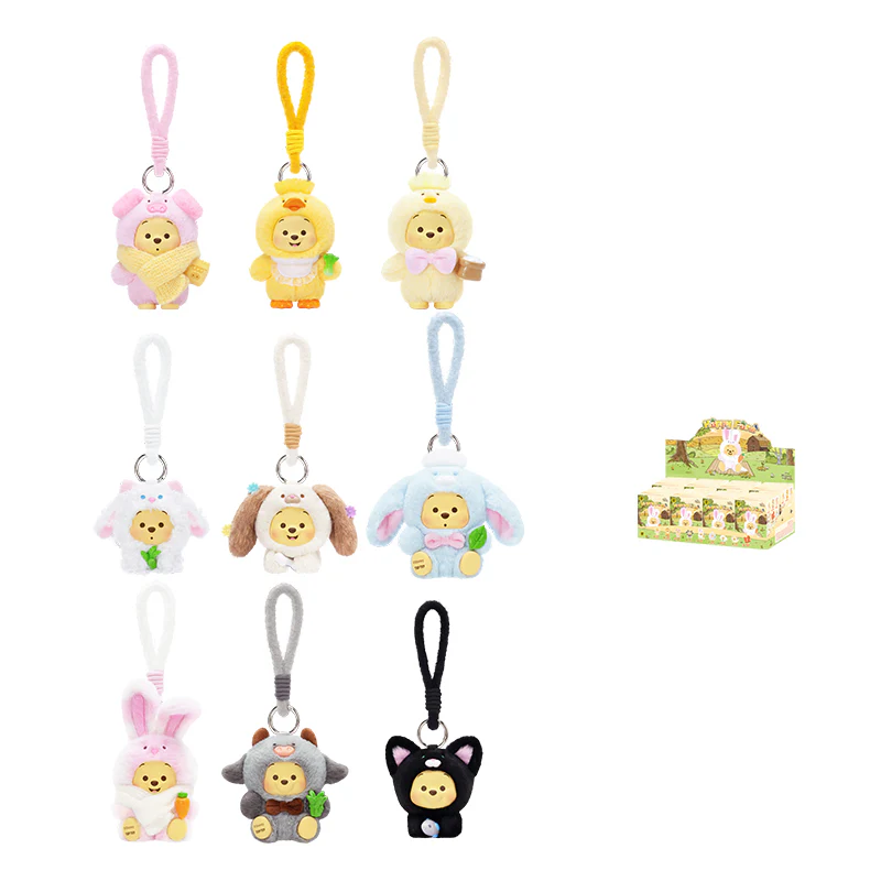 Disney Winnie the Pooh Happy Farm Series Figure Plush Keychain Blind Box - Image 15