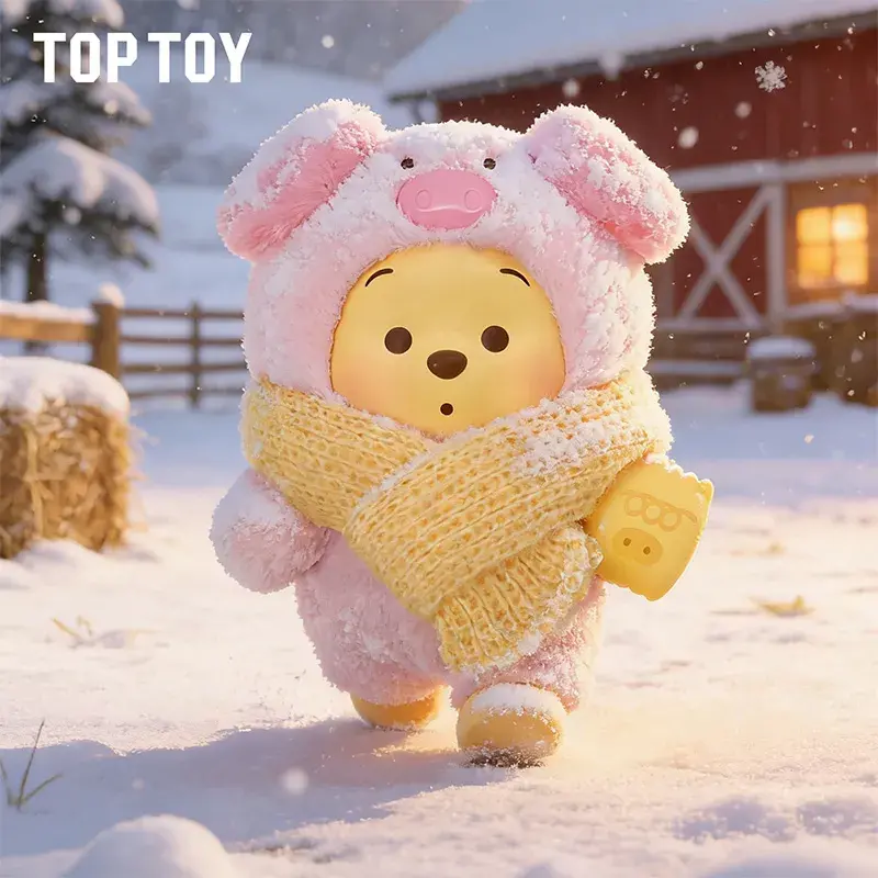 Disney Winnie the Pooh Happy Farm Series Figure Plush Keychain Blind Box - Image 3