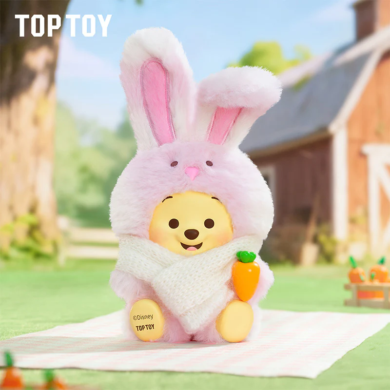 Disney Winnie the Pooh Happy Farm Series Figure Plush Keychain Blind Box - Image 6
