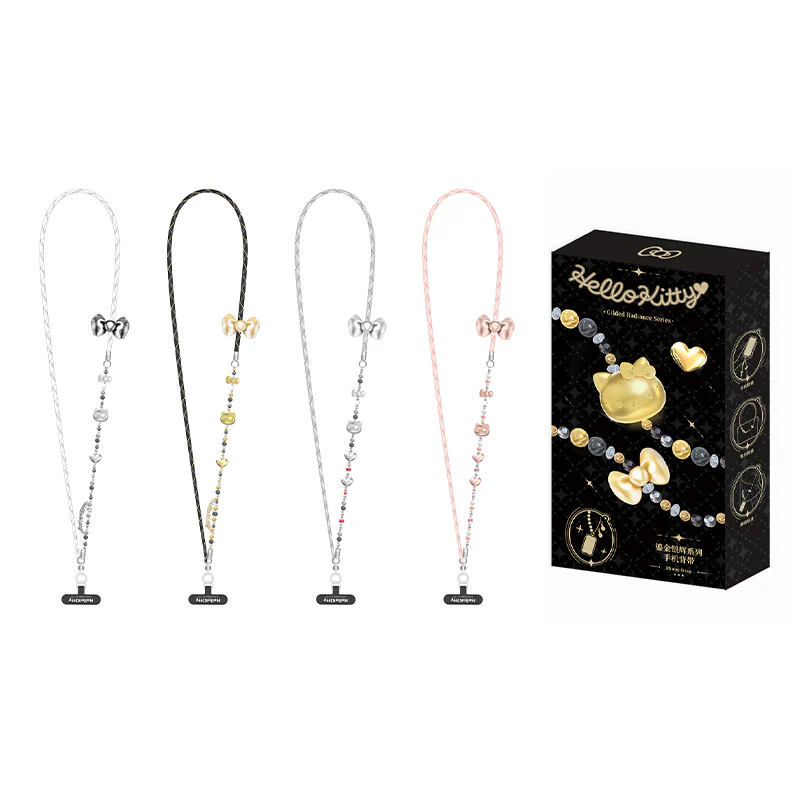 Hello Kitty Gold Glitter Phone Charms – Phone Strap, Mini Charm & Shoulder Lanyard - Image 10