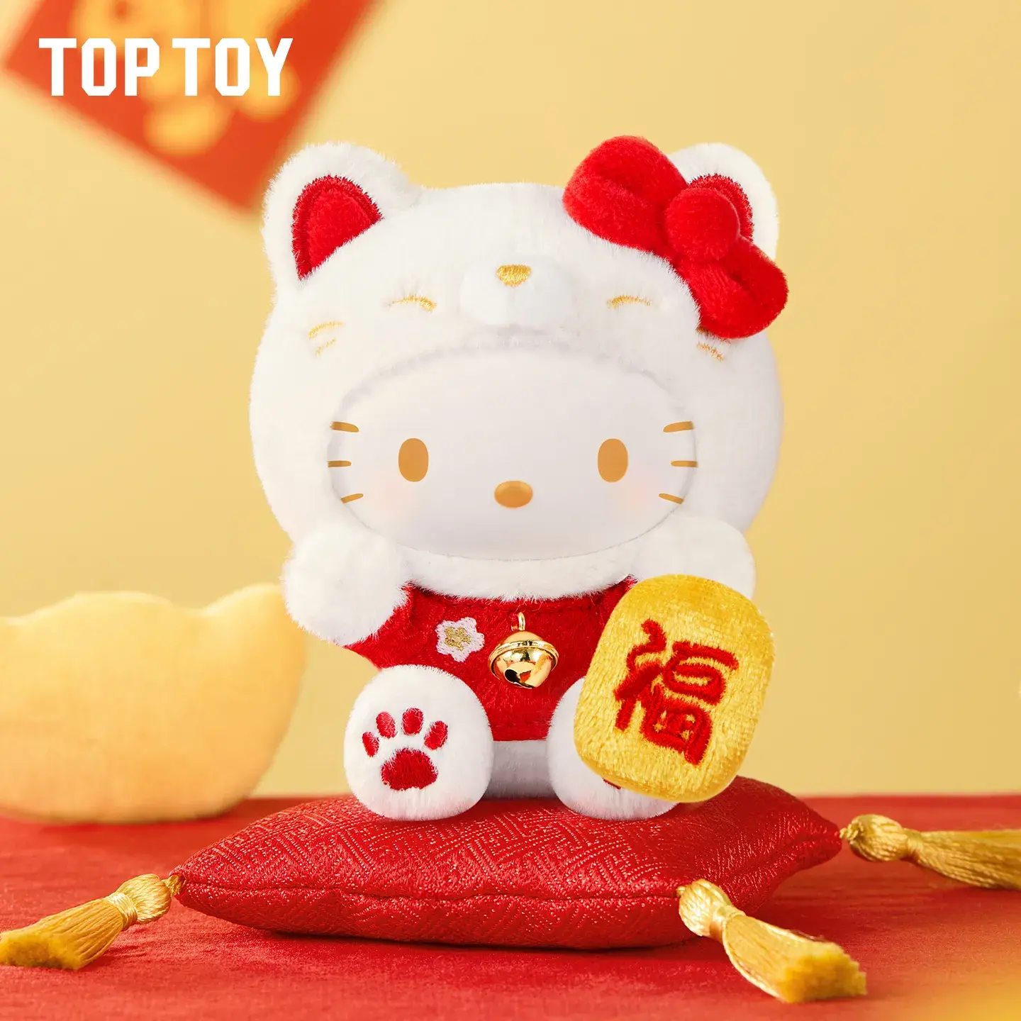 Sanrio Characters Lucky Cat Series Plush Keychain Blind Box - Image 3